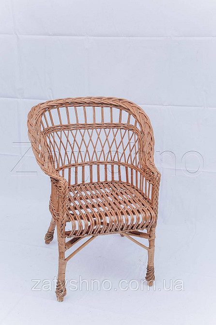 Плетеное кресло медовое | кресло плетеное для дачи | кресло плетеное медовое Киев - изображение 1