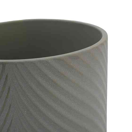 elemi Кашпо для квітів керамічне elemi "Листок" (темно-зелений) 16" круглий 2,3 л Коломыя