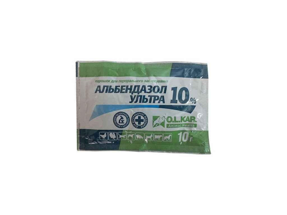 Альбендазол ультра - 10% порош. уп - 10г ТМ O.L.KAR Solmir Киев - изображение 1