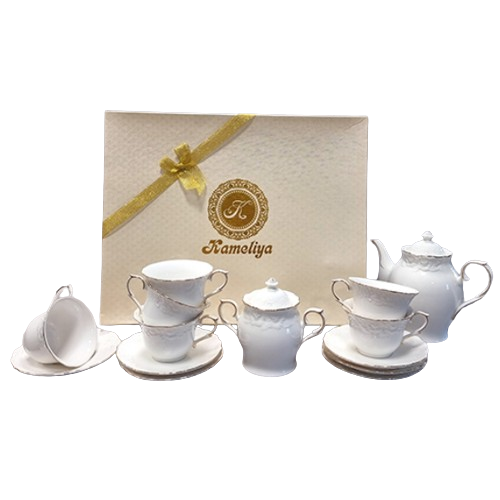 Сервіз чайний Біла ніч 14 предметів (ч.220мл/блюдце d15,5см*6шт + чайник 500мл + цукорниця 350мл) 1777 S&T Житомир - фото 2