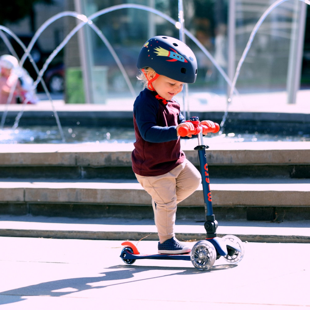 Самокат MICRO складний серії Mini Deluxe Foldable LED – Синій Дніпро - фото 11