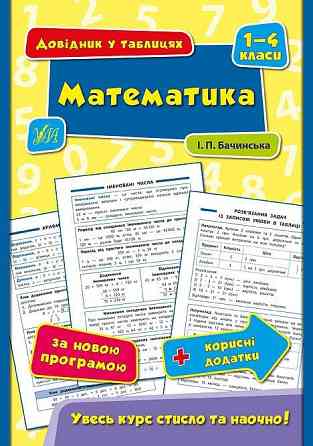 Книга Довідник у таблицях. Математика. 1–4 класи, шт Киев