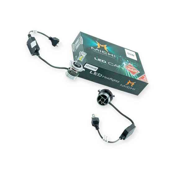 Автолампа LED H4 12V MICHI Can 55W 5500K 5300L радіатор з вентилятором Мукачево