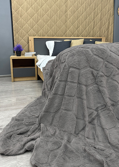 Плед-покривало Ромб 200х230 см (+-5см) Сірий (87-259) Київ - фото 8