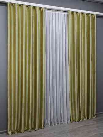 Комплект готовых штор VR-Textil Софт № 1478ш Золотистый 150х270 см 2 шт (33-0346) Киев