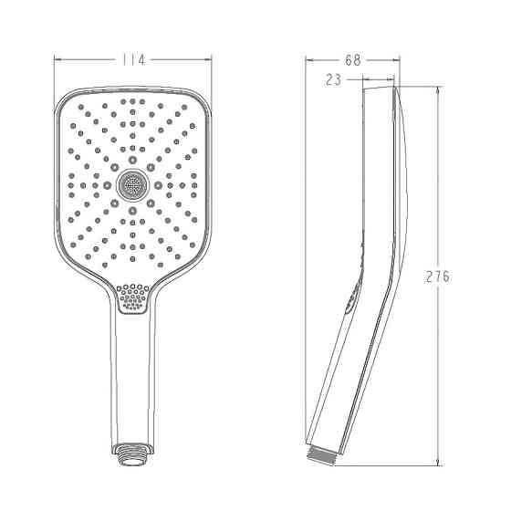 Лейка для душа Koer KP-0412-01 3 функции (Цвет хрома) (KR5416) Киев