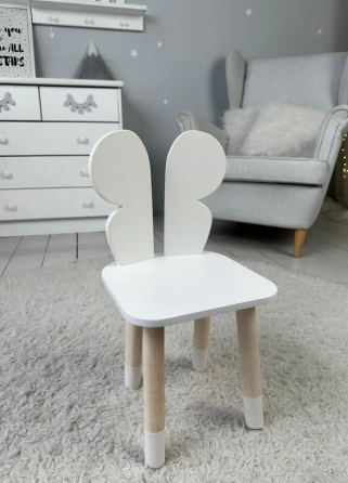 Дитячий столик з ящиком для олівців + стільчик Метелик (Білий) Київ