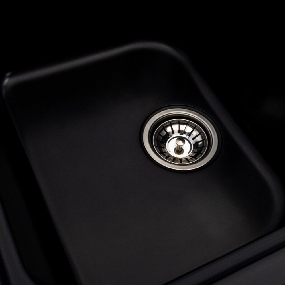 VALESO Гранітна мийка для кухні VALESO EQUATORIA 7950 матова Чорна Киев - изображение 6