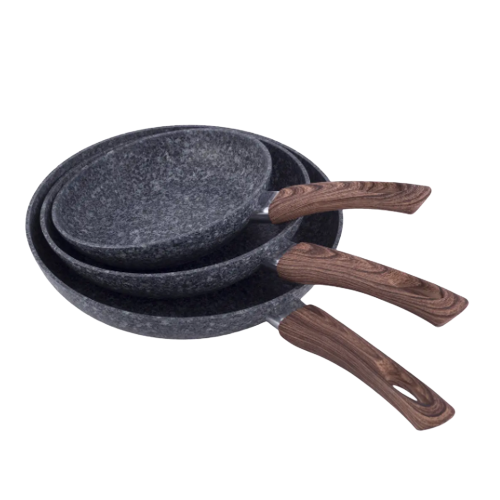 Набір сковорід 20см/24см/28см 3 предмети алюміній а/п Grey marble 4169 KAMILLE Житомир