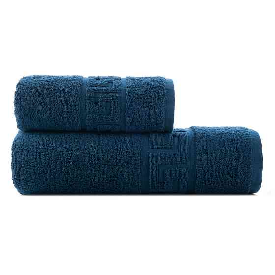 Банний Махровий рушник Ideal Textile Versace 70х140 см 500 г/м2 синій (56860424) Чернівці