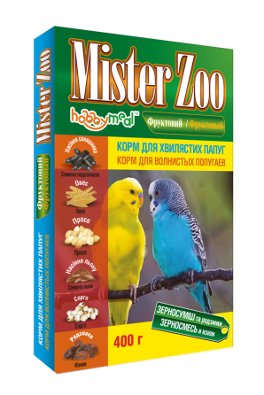 Корм Мистер Зоо фруктовый для волнистых попугаев 400 г, O.L.KAR Винница