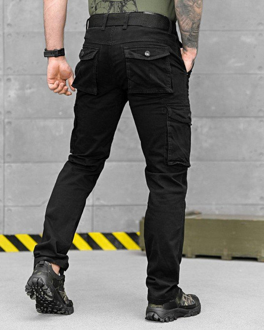 Штаны карго  черные pasifik  с поясом ДЛ7254 Одесса - изображение 4