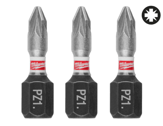 Біта SHOCKWAVE MILWAUKEE, PZ1, 25мм, (3шт) Одеса