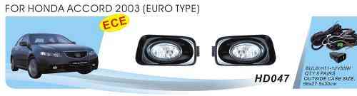 Фары противотуманные Honda Accord/2003-2006/HD-047W/Euro Type/эл.проводка Винница