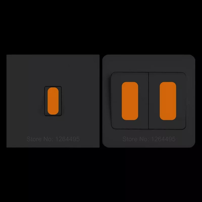 Люмінесцентні наклейки на вимикач набір 25 штук помаранчевий Київ - фото 2