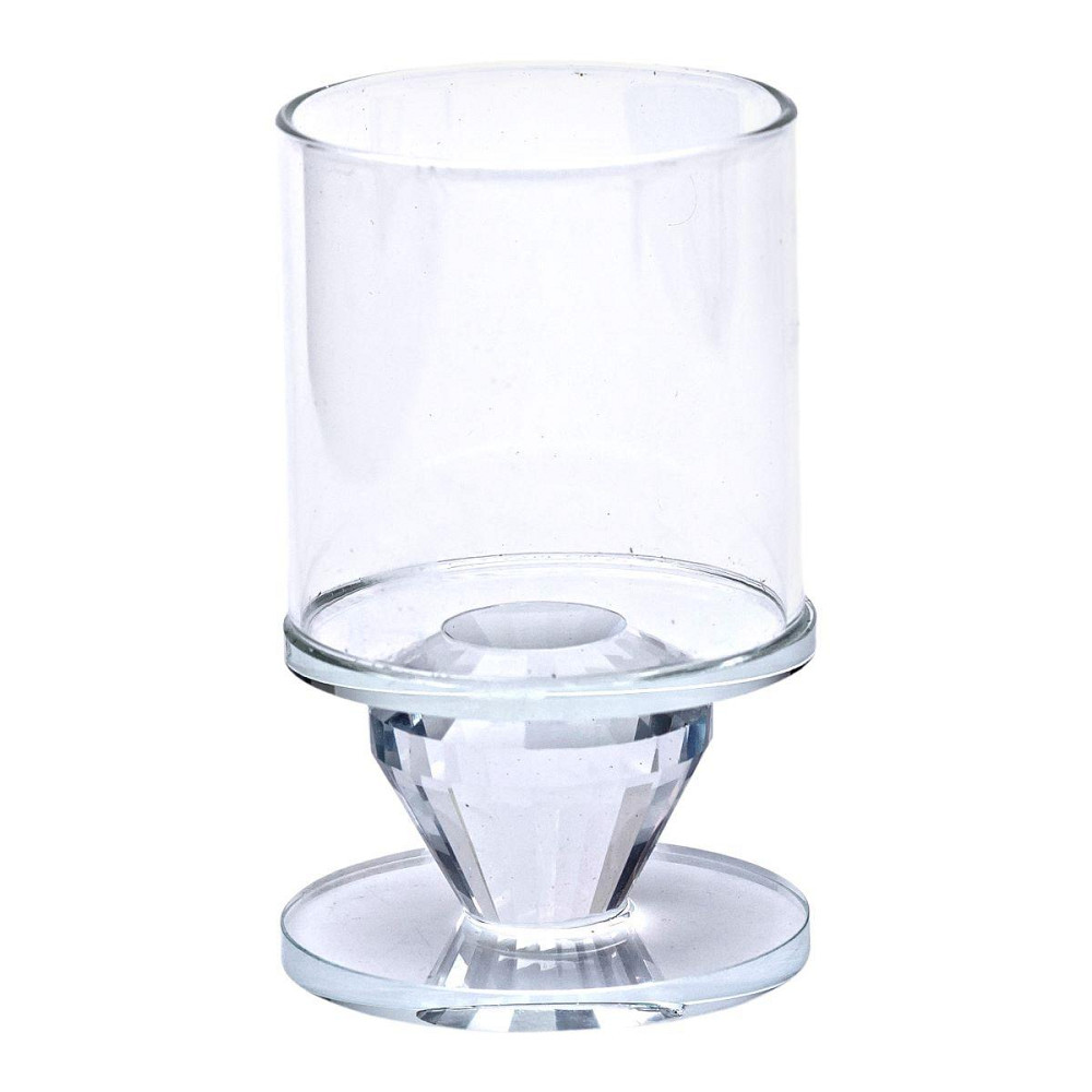 Підсвічник скляний 6×9.3 см на одну свічку підсвічник келих на ніжці декоративний прозорий HP-4-27S Київ - фото 2