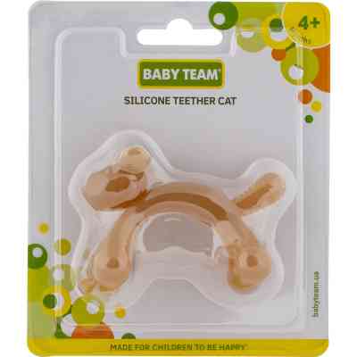 Прорезыватель Baby Team Силиконовый Котик (4824428040266) Винница
