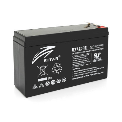 Батарея до ДБЖ Ritar AGM RT1250B, 12V-5Ah (RT1250B) Вінниця - фото 1