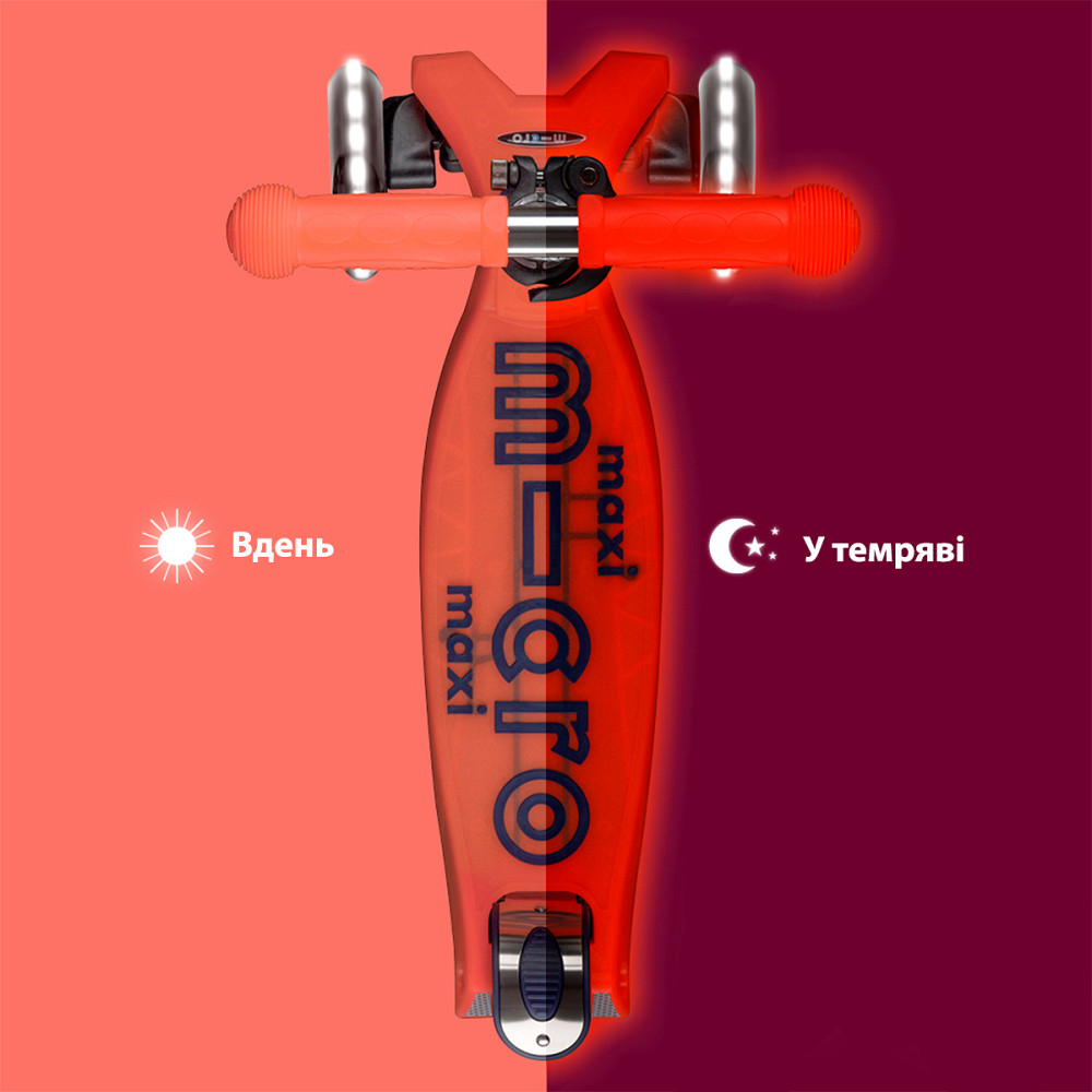 Самокат Micro серії Maxi Deluxe Glow LED – Червона аура Дніпро - фото 8