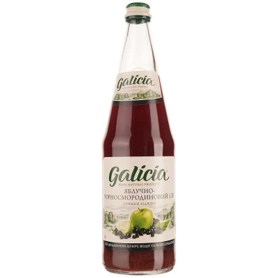 Сок Galicia Яблочно-черносмородиновый прямого отжима неосвещенный 1 л с/б (4820209560329) Винница - изображение 1