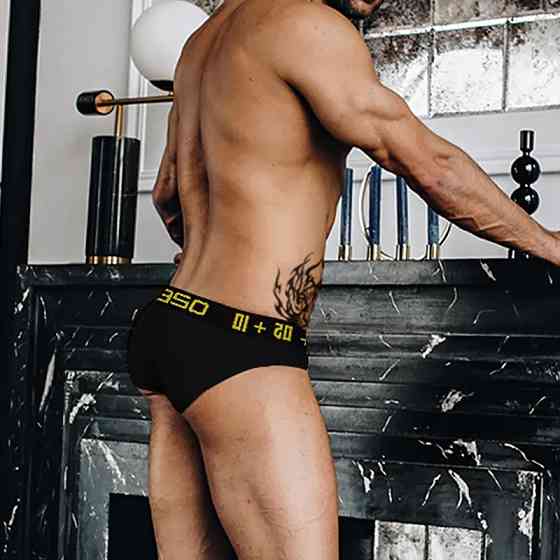 Мужские трусы XXL черно-желтый Киев