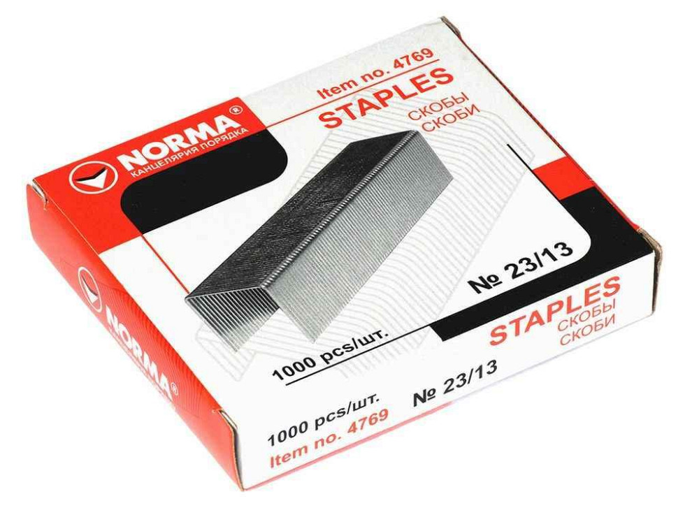 Скоби д/степлеру 23/13 1000шт 4769 norma ТМ NORMA Solmir Киев - изображение 1