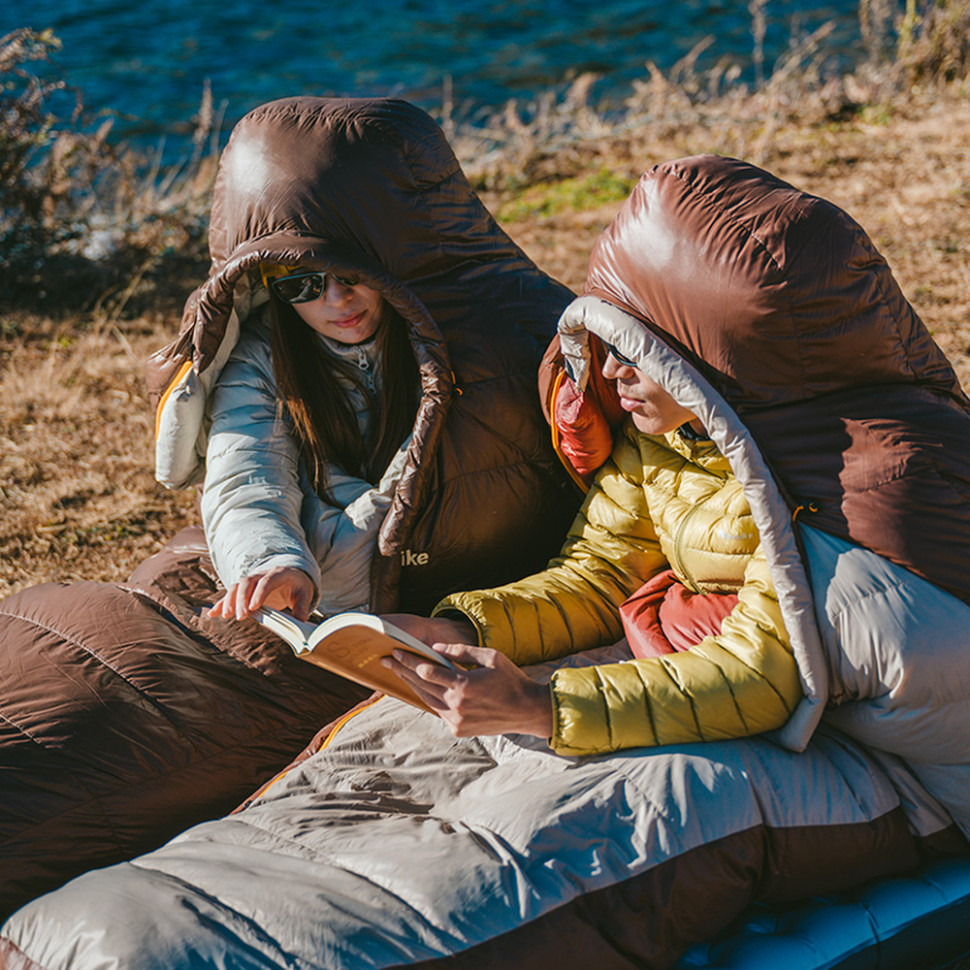 Спальник з натуральним пухом Naturehike Snowbird CNK2550WS014, p-р L, темно-коричневий 400 г Киев - изображение 3