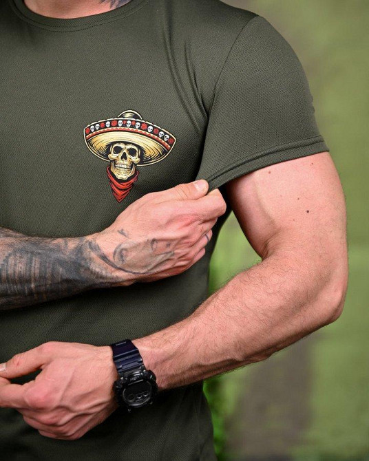 Тактическая потоотводящая футболка Mexico oliva ПП7706 Одесса - изображение 10