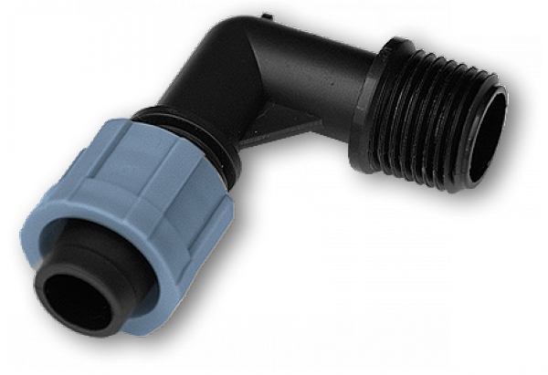 Коліно сполучне крапельна стрічка – різьба зовнішня 3/4", DSTA02-34L Київ - фото 2