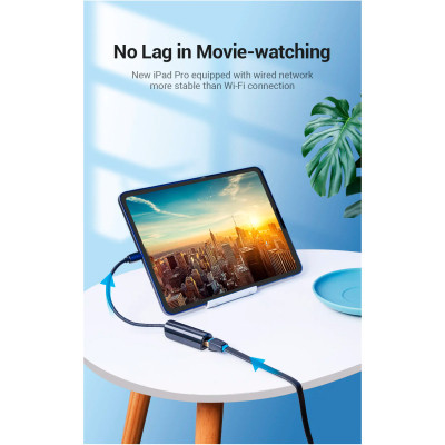 Перехідник USB3.1 Type-C to Ethernet RJ45 1000 Mb Gigabit Vention (CFBBB) Вінниця - фото 5