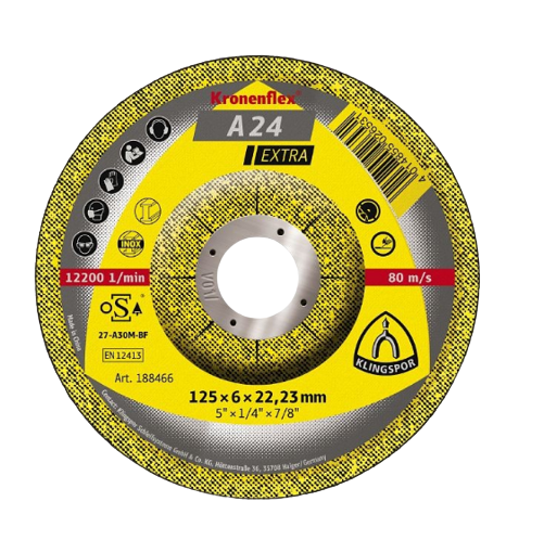 Круг зачистний для металу d125мм*6*22,23мм Extra Kronenflex Klingspor Житомир