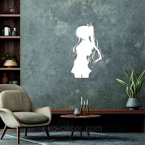 Декоративне настінне Панно «Дівчина» Декор на стіну 50*29 см, Білий Київ