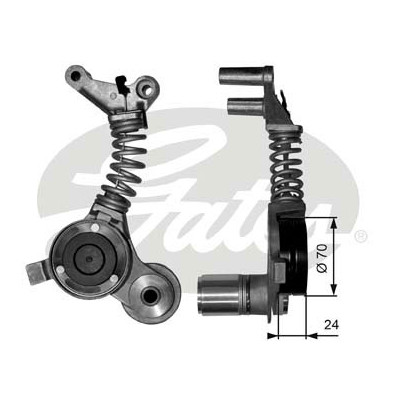 Натягувач ременя з роликом Gates T38406 Вінниця - фото 1