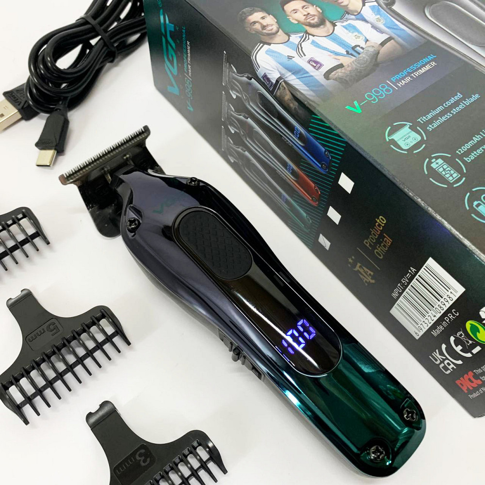 Машинка для стрижки волосся з універсальним живленням VGR V-998, Чоловічий тример для окантовки GJ-86 Івано-Франківськ - фото 8