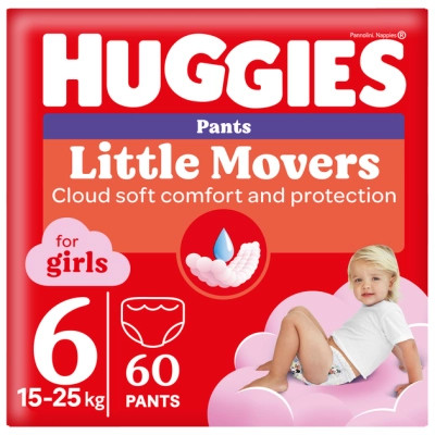 Подгузники Huggies Pants 6 (15-25 кг) для девочек 60 шт (5029053564135) Винница - изображение 1