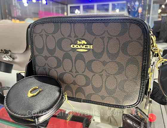 Сумка коуч брендовая женская с широким ремешком COACH Киев