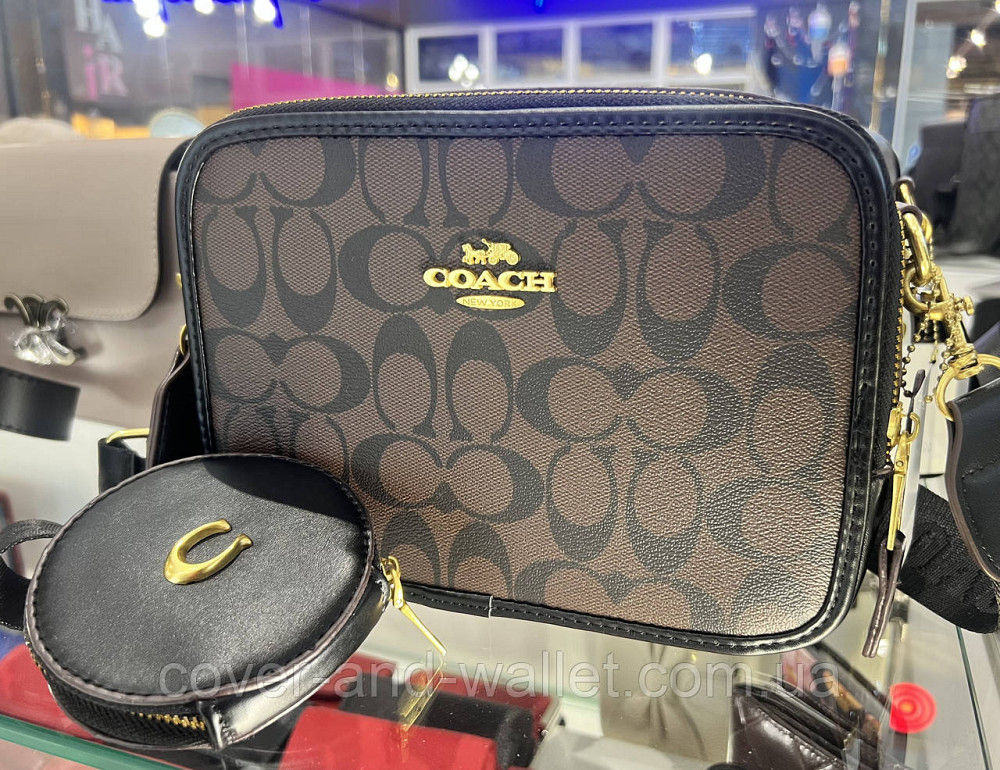 Сумка коуч брендовая женская с широким ремешком COACH Киев - изображение 5