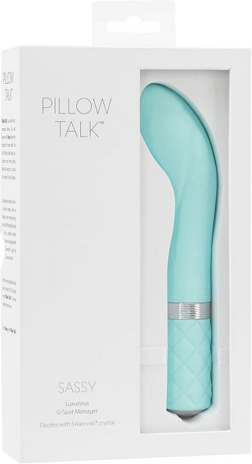 Роскошный вибратор Pillow Talk - Sassy Teal с кристаллом Сваровски для точки G, подарочная упаковка Sex Aura Киев - изображение 7