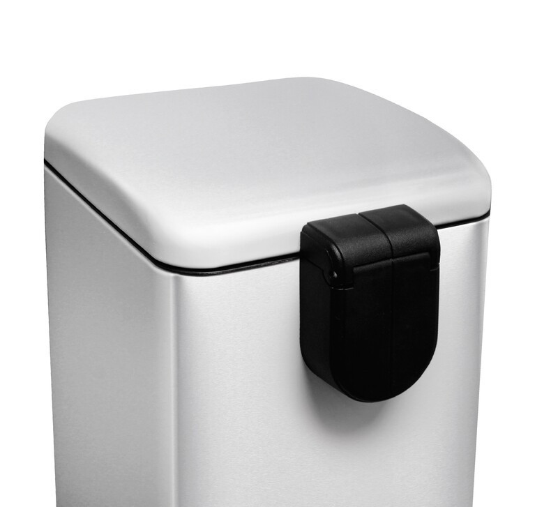 Квадратне сміттєве відро Mixxus Style-TC0106 з плавним закриванням 6 л, нержавіюча сталь Харків - фото 11