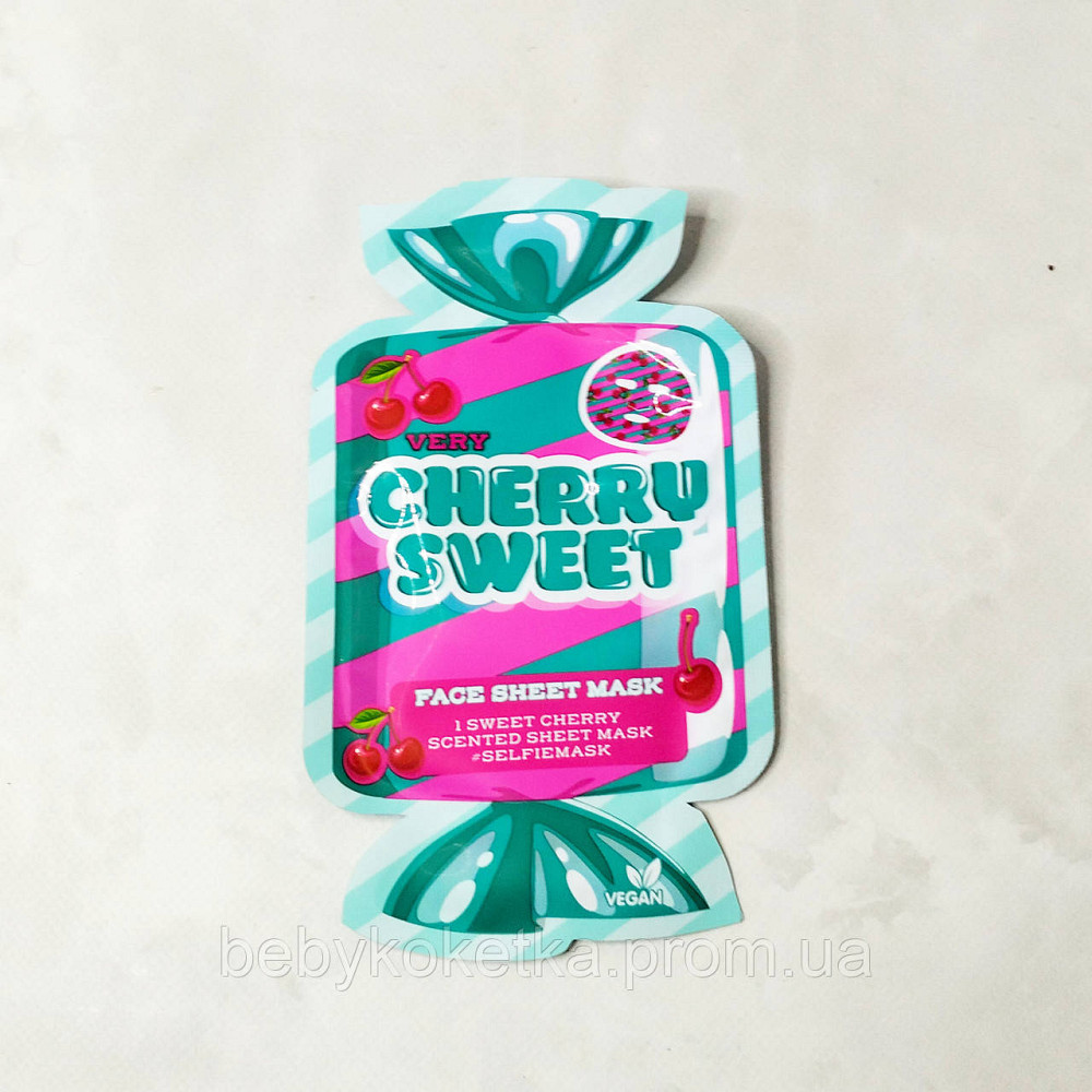 Дитяча тканинна маска для обличчя з ароматом вишні Cherry Sweet 20 мл. Львів - фото 1