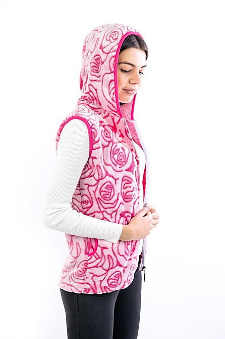 Жилет женский теплый с капюшоном, велсофт топ Киев - изображение 6