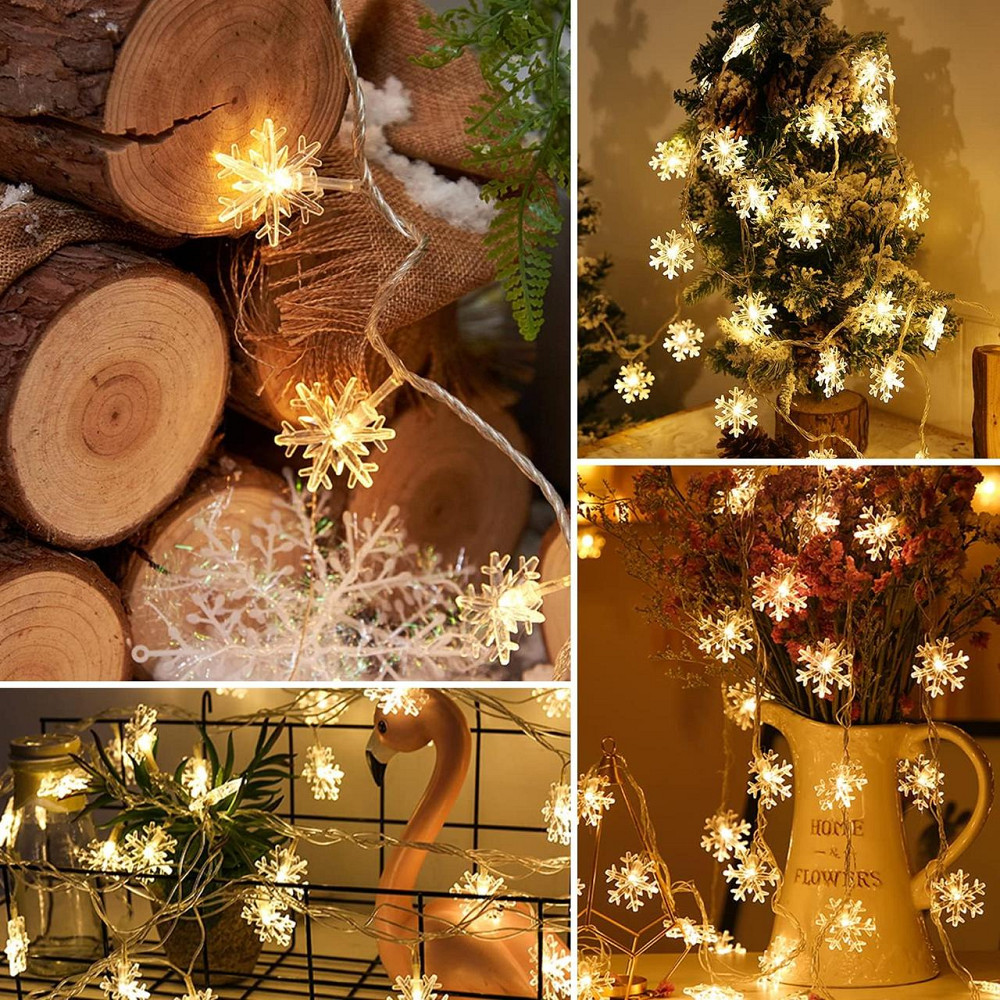 Светодиодная гирлянда снежинки Remifa 40 LED 6м 8 режимов с пультом Днепр - изображение 8