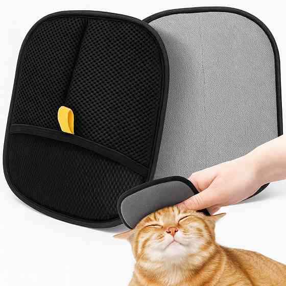 Щетка перчатка для чистки одежды и ковров 24*16 см / Электростатическая перчатка от шерсти Киев