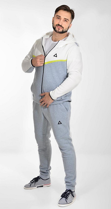 Двухцветный тёплый костюм на флисе со змейкой (48) Киев - изображение 3