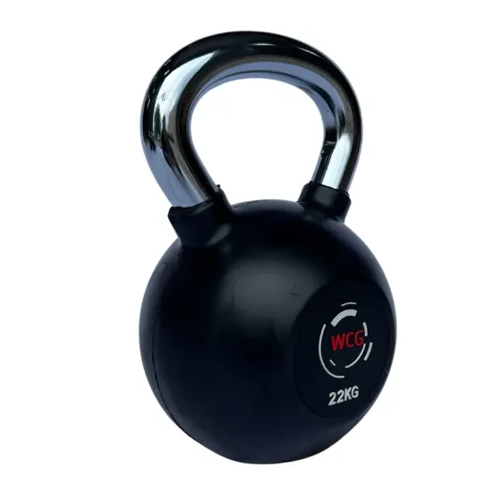 Гиря прогумована з хромованою ручкою WCG 22 кг Гантелі, гирі, штанги та диски спортивна Київ