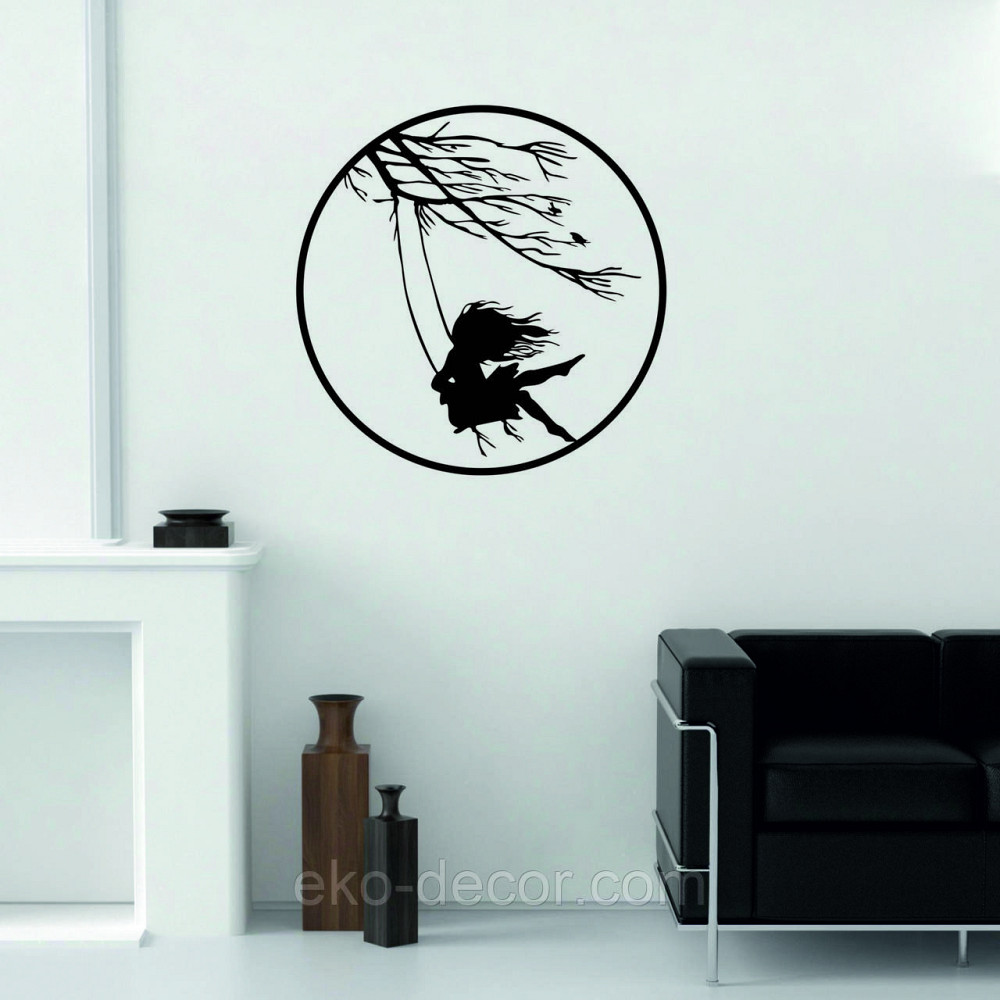 Декоративне настінне Панно «Дівчинка та голуб» Декор на стіну 70*62 см, Чорний Київ - фото 4