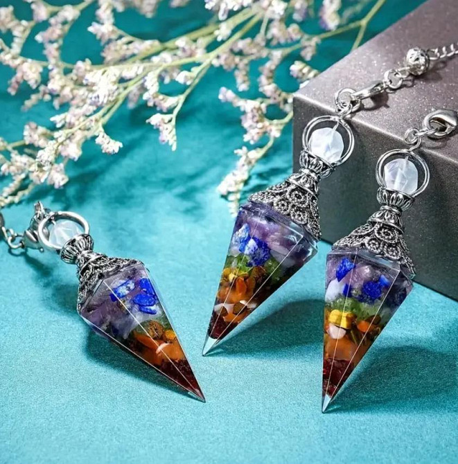 Маятник 7 чакр для балансировки энергии – биолокационный маятник (6,4 см) Киев - изображение 2