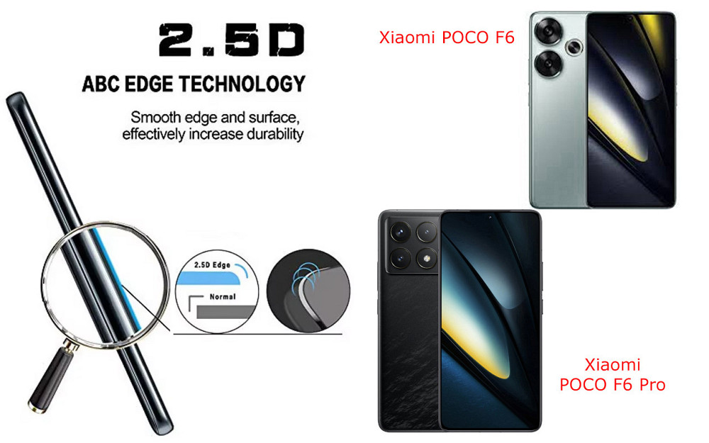 Захисне скло ArmorGlass для Xiaomi POCO F6, POCO F6 Pro – стійке до подряпин та ударів Київ - фото 2