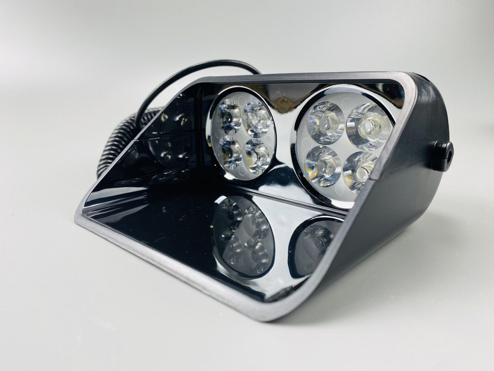 Маячок проблисковий автомобільний S8 стробоскоп мигалка 9-80V 8 led діодів білий спалах (під скло) Мукачево - фото 2