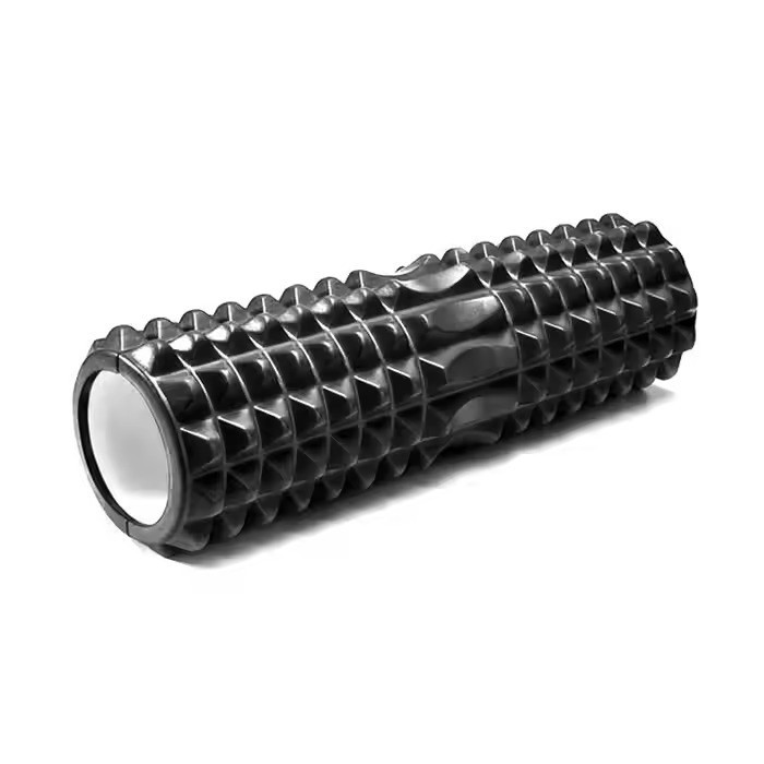 Ролик массажный для йоги и фитнеса,валик гимнастический, черный 45 х 12,5 см Каменец-Подольский - изображение 1
